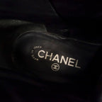 Chanel Tweed Boots Short Coco Mark Lace Up Shoes Size 38 — view 9