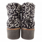 Chanel Tweed Boots Short Coco Mark Lace Up Shoes Size 38 — view 6