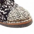 Chanel Tweed Boots Short Coco Mark Lace Up Shoes Size 38 — view 8