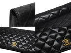Chanel Turnlock Chain Shoulder Bag CC Logo Lambskin Black Gold — view 3