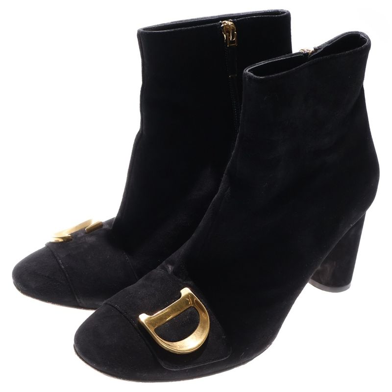 Christian Dior 23 AW Cest Suede Leather Short Boots Black — view 2