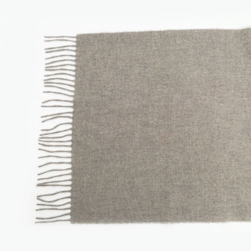 Hermes Muffler Gallop Pirouette Gray 100% Cashmere Cleaned Accessori Scarf — view 8