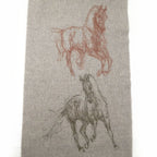 Hermes Muffler Gallop Pirouette Gray 100% Cashmere Cleaned Accessori Scarf — view 6