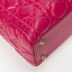 Dior Medium Lady Zip Fuchsia Cannage Lambskin Leather — view 9