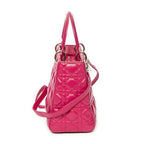 Dior Medium Lady Zip Fuchsia Cannage Lambskin Leather — view 5