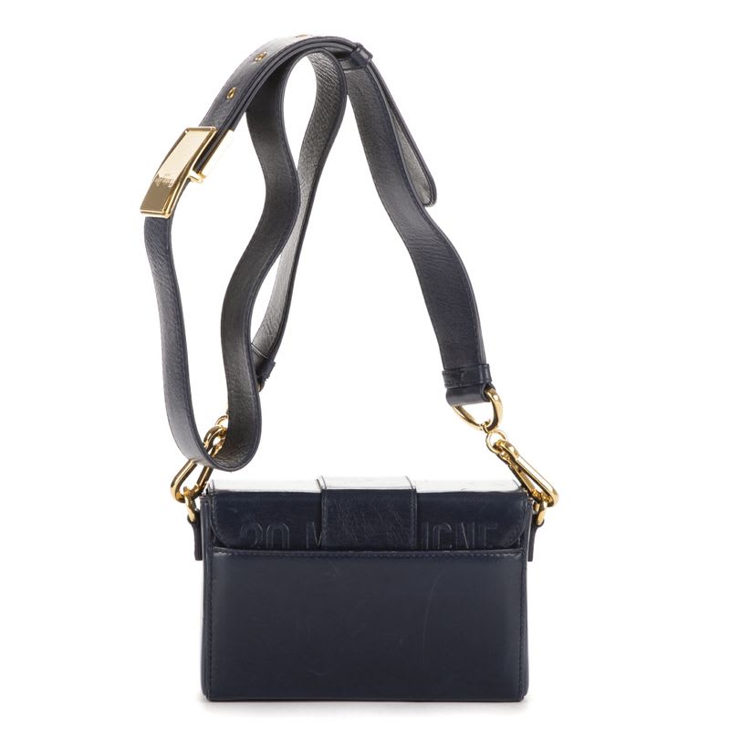 Dior Montaigne Small Box Navy Calfskin Leather — view 5