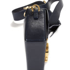 Dior Montaigne Small Box Navy Calfskin Leather — view 8