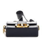 Dior Montaigne Small Box Navy Calfskin Leather — view 7