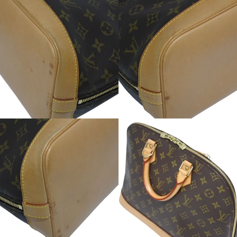 Louis Vuitton Alma PM Handbag Monogram Brown Gold — view 8
