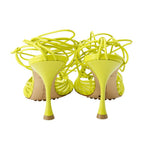 Bottega Veneta Sandals Dot Lace Up 36 Shoes Lime — view 3