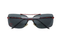 Dior Sunglasses 47 Rhinestone Metal Red Eyewear