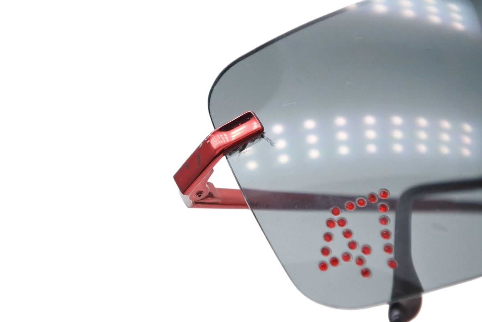 Dior Sunglasses 47 Rhinestone Metal Red Eyewear — view 5