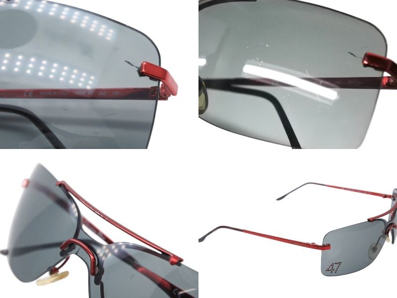Dior Sunglasses 47 Rhinestone Metal Red Eyewear — view 6