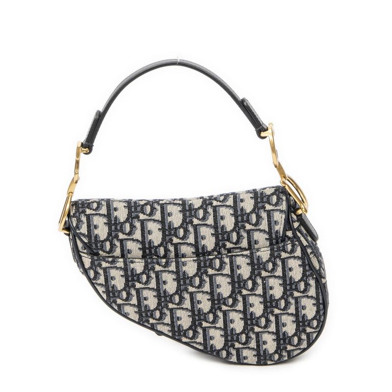 Dior Navy Beige Oblique Jacquard Canvas — view 6