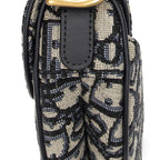 Dior Navy Beige Oblique Jacquard Canvas — view 9