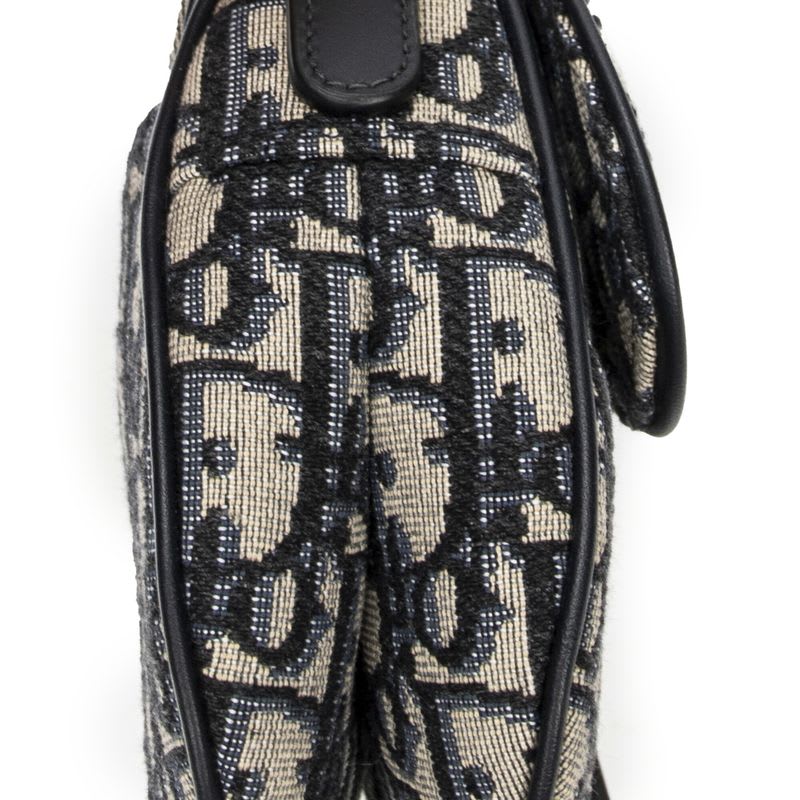 Dior Navy Beige Oblique Jacquard Canvas — view 8