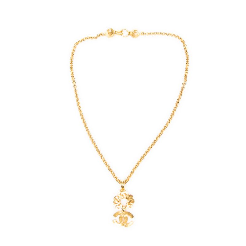 Chanelcoco Mark Pendant Chain Necklace Gold Plated — view 6