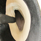 Chanel Suede Side Zip Middle Boots High Heels 36 Black 1205 — view 5