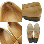Hermes H Logo Stitch All Leather Loafers 37 Beige 1205 Mnk3 — view 8