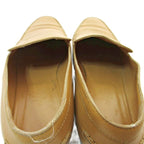 Hermes H Logo Stitch All Leather Loafers 37 Beige 1205 Mnk3 — view 5