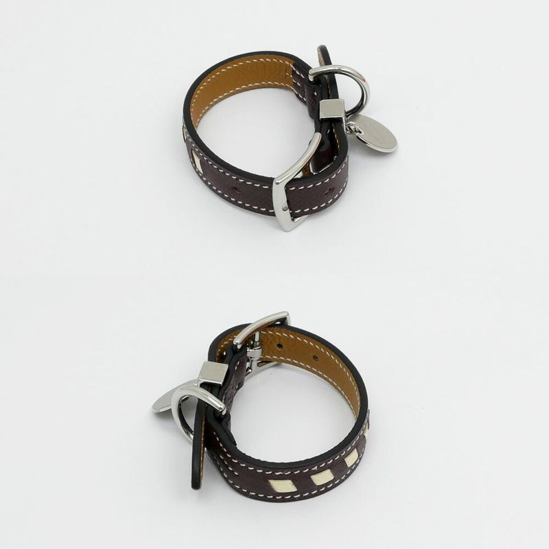 Hermes Dog Collar Tres XS Rouge Serie Nata Sesam Brown Series Vo Epson — view 3