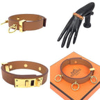Hermes Leather Bracelet Mini Dog Annaud T2 Aq8113 — view 3