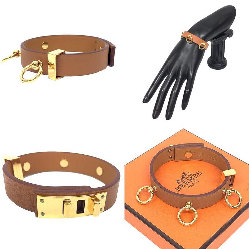 Hermes Leather Bracelet Mini Dog Annaud T2 Aq8113 — view 3