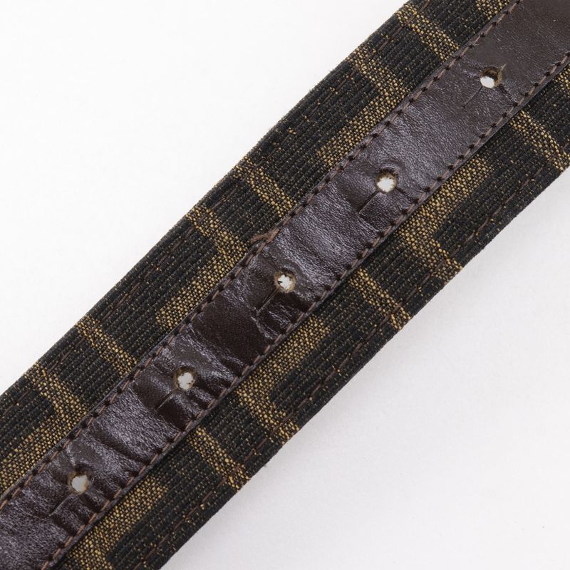 Fendi Zucca Nylon Canvas Brown Belt — view 7