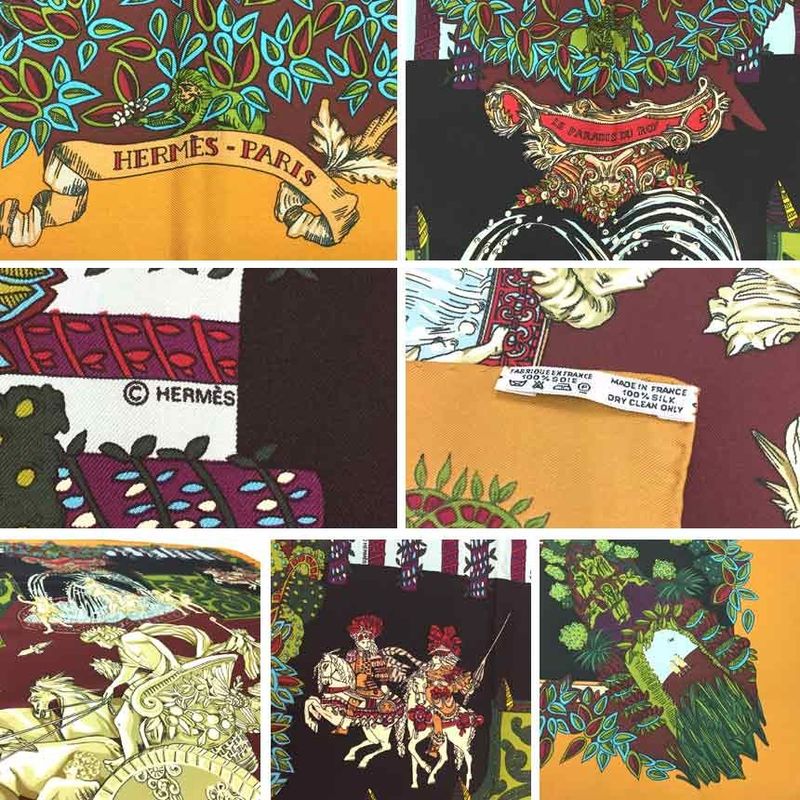 Hermes Scarf Carre 90 le Paradis du Roy King's Paradise Aq8174 — view 2