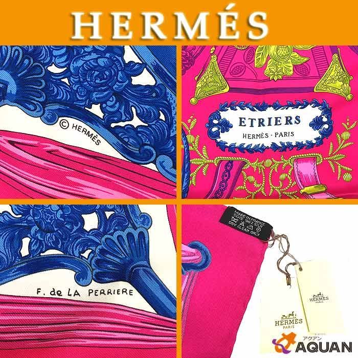 Hermes Scarf Carre 70 Etriers Stirrup Pattern Vintage Antique Aq8177 — view 2