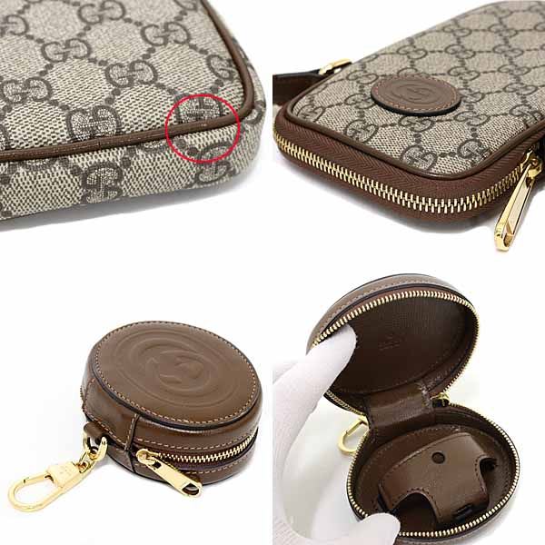Gucci Interlocking G Mini Shoulder Bag GG Supreme Canvas Leather Beige — view 7