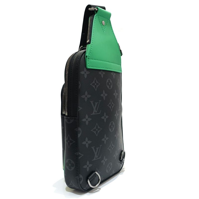 Louis Vuitton Avenue Sling Bag PM Monogram Eclipse Black Green — view 3