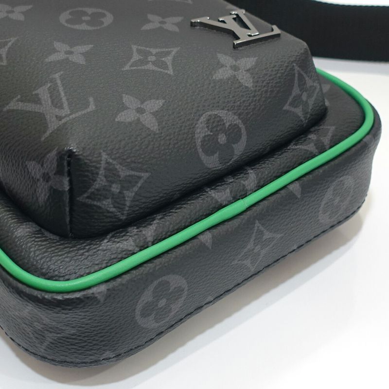 Louis Vuitton Avenue Sling Bag PM Monogram Eclipse Black Green — view 5