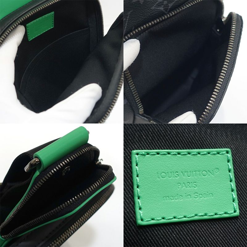 Louis Vuitton Avenue Sling Bag PM Monogram Eclipse Black Green — view 7