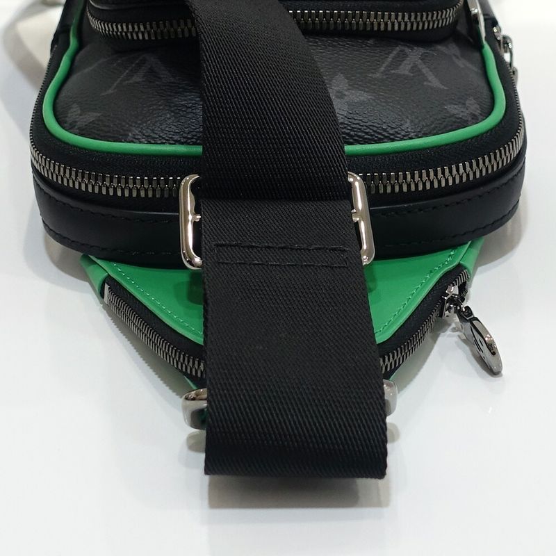 Louis Vuitton Avenue Sling Bag PM Monogram Eclipse Black Green — view 4
