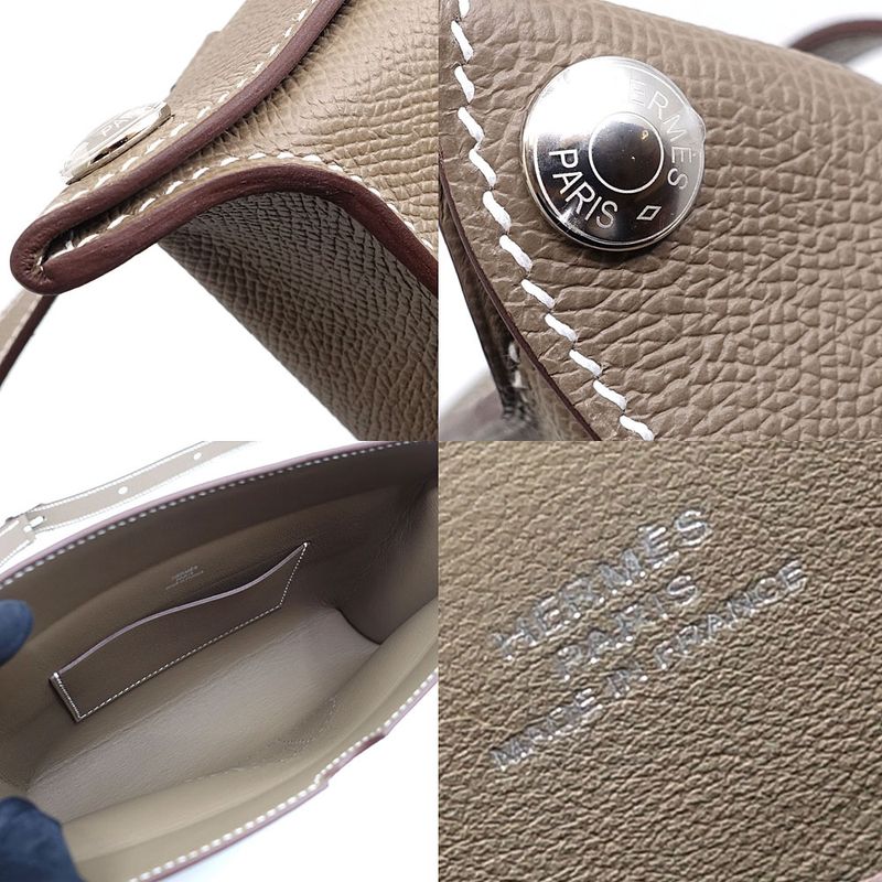 Hermes Crossbody Bag Vidopoche 2025 vo-epson Etoupe Svhardwar — view 8
