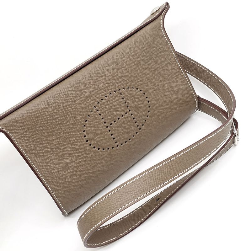 Hermes Crossbody Bag Vidopoche 2025 vo-epson Etoupe Svhardwar — view 3