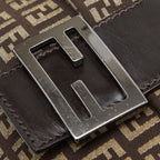 Fendi Zucchino Brown Canvas Leather — view 8