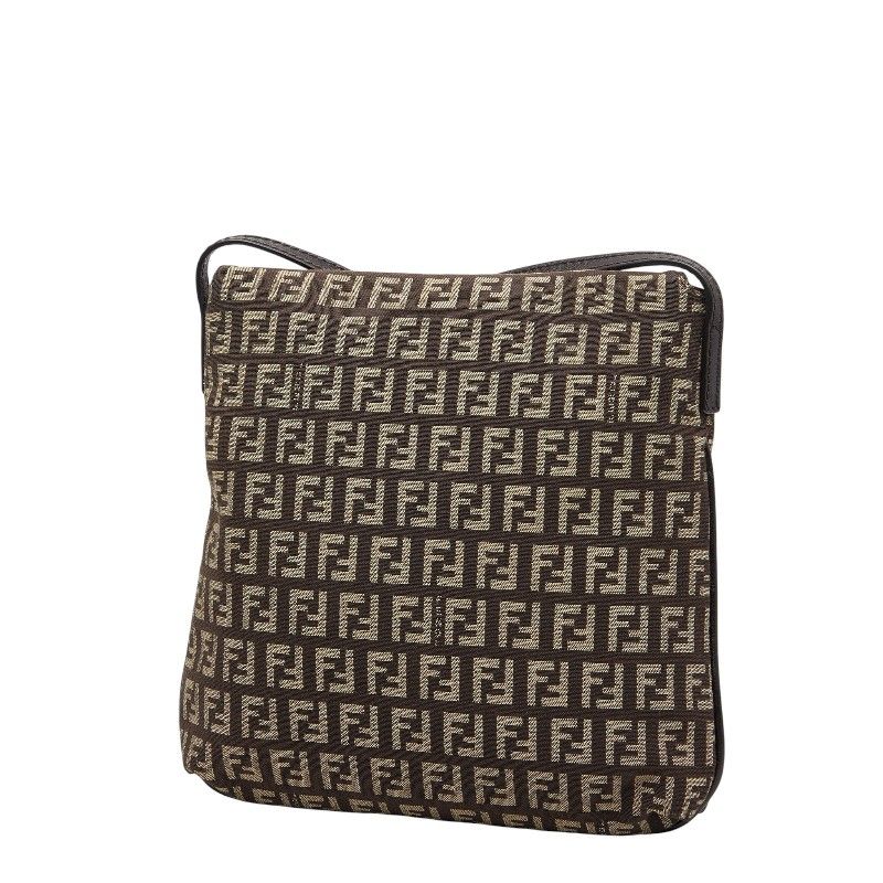 Fendi Zucchino Brown Canvas Leather — view 2