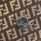 Fendi Zucchino Brown Canvas Leather — view 9