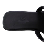 Hermes Amore Sandals Leather 37 Black KH — view 7
