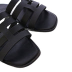 Hermes Amore Sandals Leather 37 Black KH — view 4