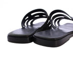 Hermes Amore Sandals Leather 37 Black KH — view 3