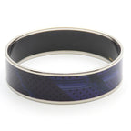 Hermes Bangle Enamel GM Metal Purple Silver Cloisonne Belt Dot — view 5