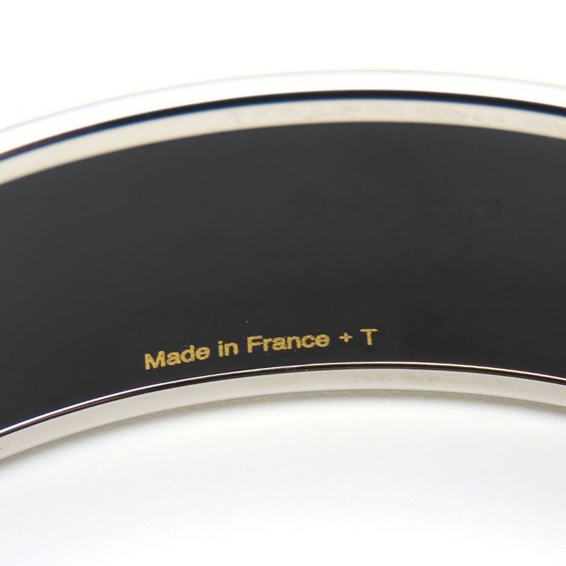 Hermes Bangle Enamel GM Metal Purple Silver Cloisonne Belt Dot — view 8