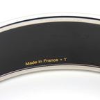 Hermes Bangle Enamel GM Metal Purple Silver Cloisonne Belt Dot — view 8