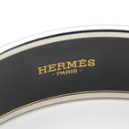 Hermes Bangle Enamel GM Metal Purple Silver Cloisonne Belt Dot — view 7