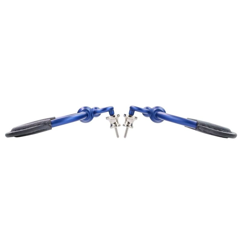 Hermes Loop Grand Earrings PM Aluminum Navy — view 7