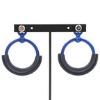 Hermes Loop Grand Earrings PM Aluminum Navy — view 4