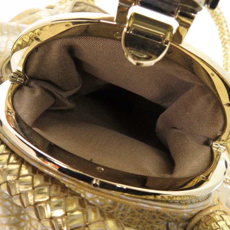Fendi Spy Bag Leather Gold Handbag 1239 — view 8